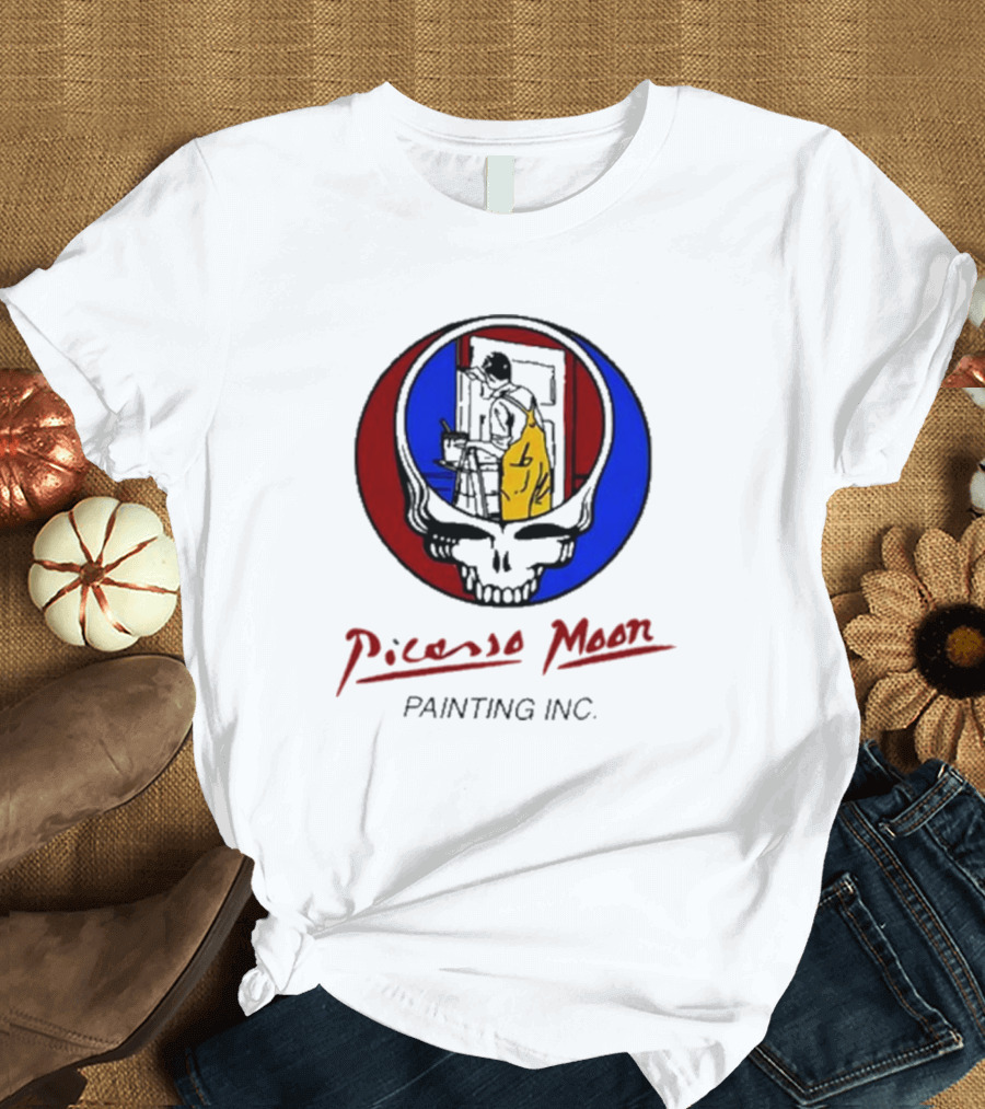 Picasso Moon Painting Inc Dead And Company Skull T-Shirt