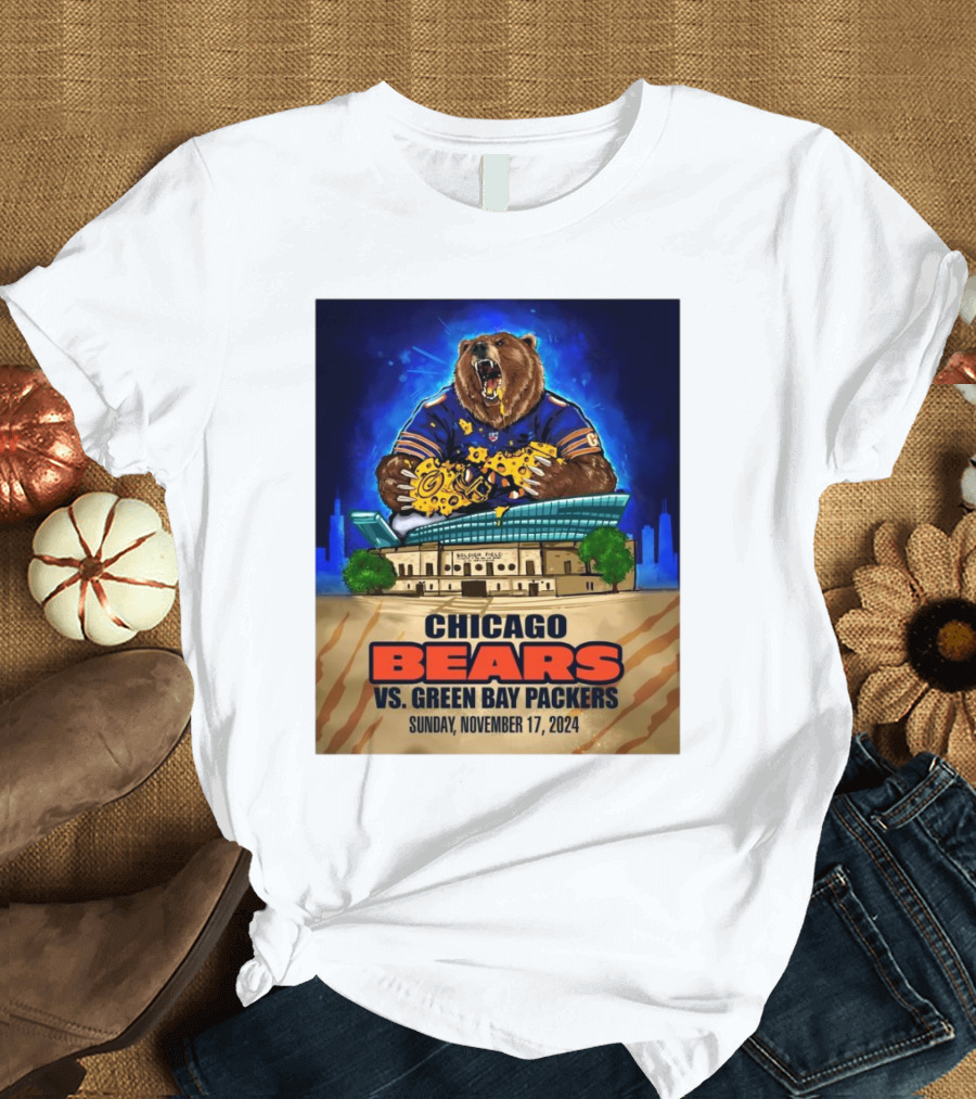 Chicago Bears Vs Green Bay Packers Soldier Field November 17 2024 Showdown T-Shirt