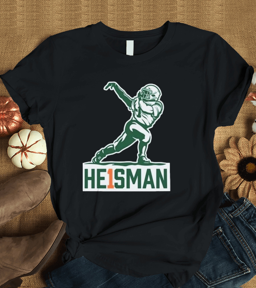 HE1SMAN Football Pose with Jersey Number One T-Shirt