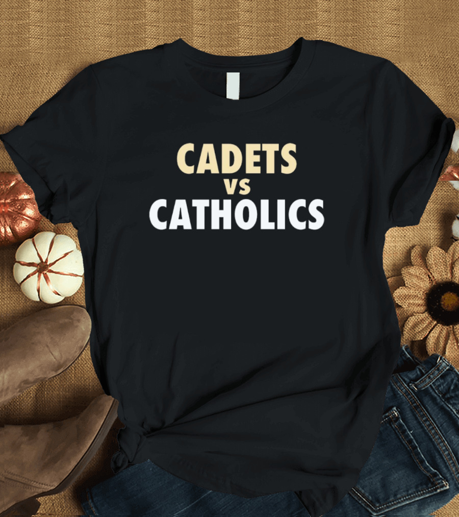 Cadets vs. Catholics New Orleans Saints NFL Showdown T-Shirt
