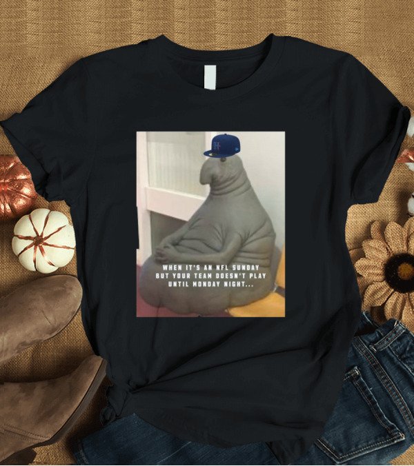 T-Shirt: Houston Texans NFL Sunday Waiting Meme with Hat Wearing Creature T-Shirt Houston Texans NFL Sunday Waiting Meme with Hat Wearing Creature T-Shirt