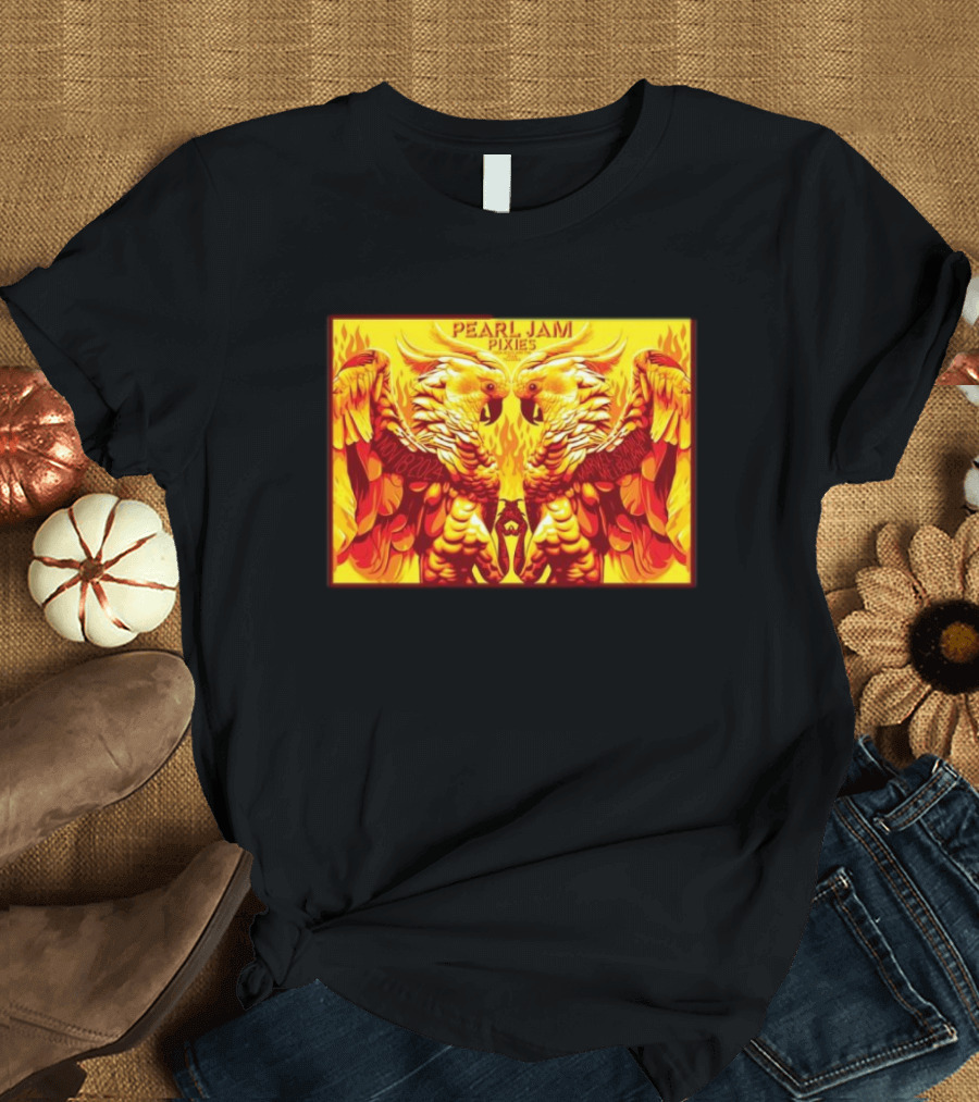 Pearl Jam With Pixies Melbourne Night 2 Nov 18th 2024 Marvel Stadium Ben Frost Firebird T-Shirt