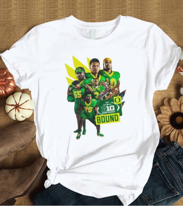 T-Shirt: Oregon Ducks 2024 Discover Big Championship Bound StadiumSat Indianapolis T-Shirt Oregon Ducks 2024 Discover Big Championship Bound StadiumSat Indianapolis T-Shirt