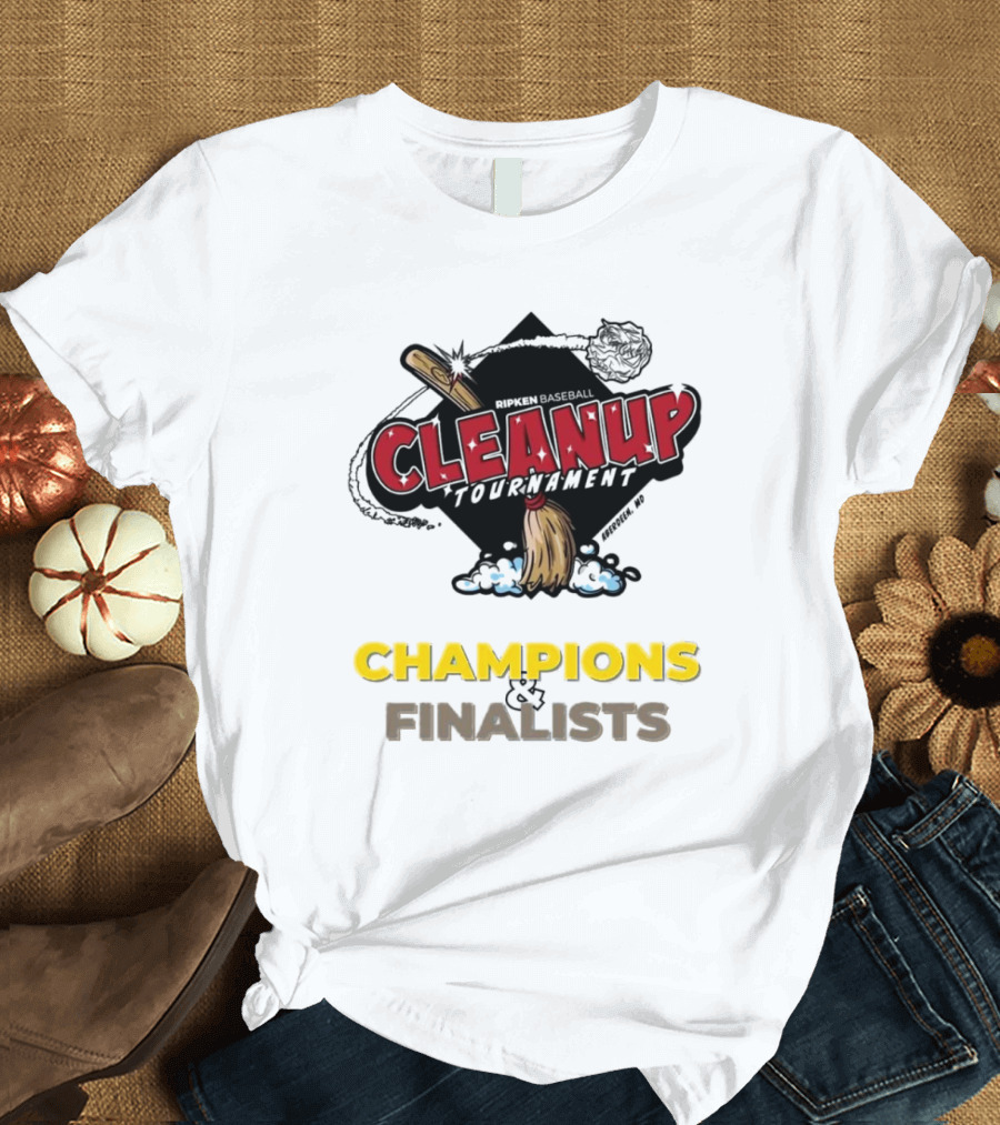 Ripken Baseball Cleanup Tournament Champions and Finalists Aberdeen MD T-Shirt