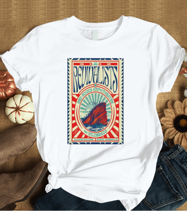 T-Shirt: The Revivalists Red Rocks Amphitheatre Featuring Wilderado Oct 9 2025 Morrison CO T-Shirt The Revivalists Red Rocks Amphitheatre Featuring Wilderado Oct 9 2025 Morrison CO T-Shirt