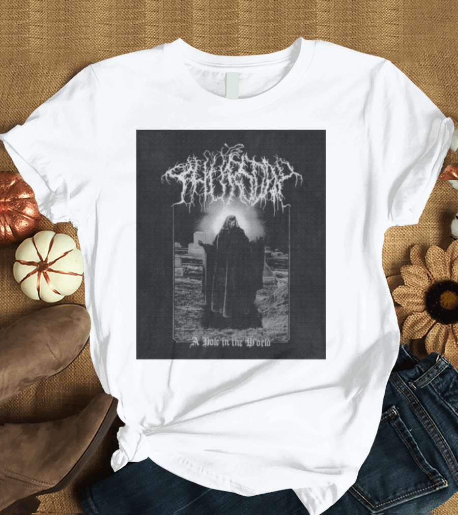 Thursday A Hole In The World Mysterious Cloaked Figure in Cemetery T-Shirt