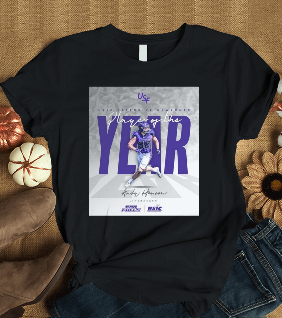 USF Football Andy Henson NSIC Defensive Newcomer Player of the Year Linebacker T-Shirt