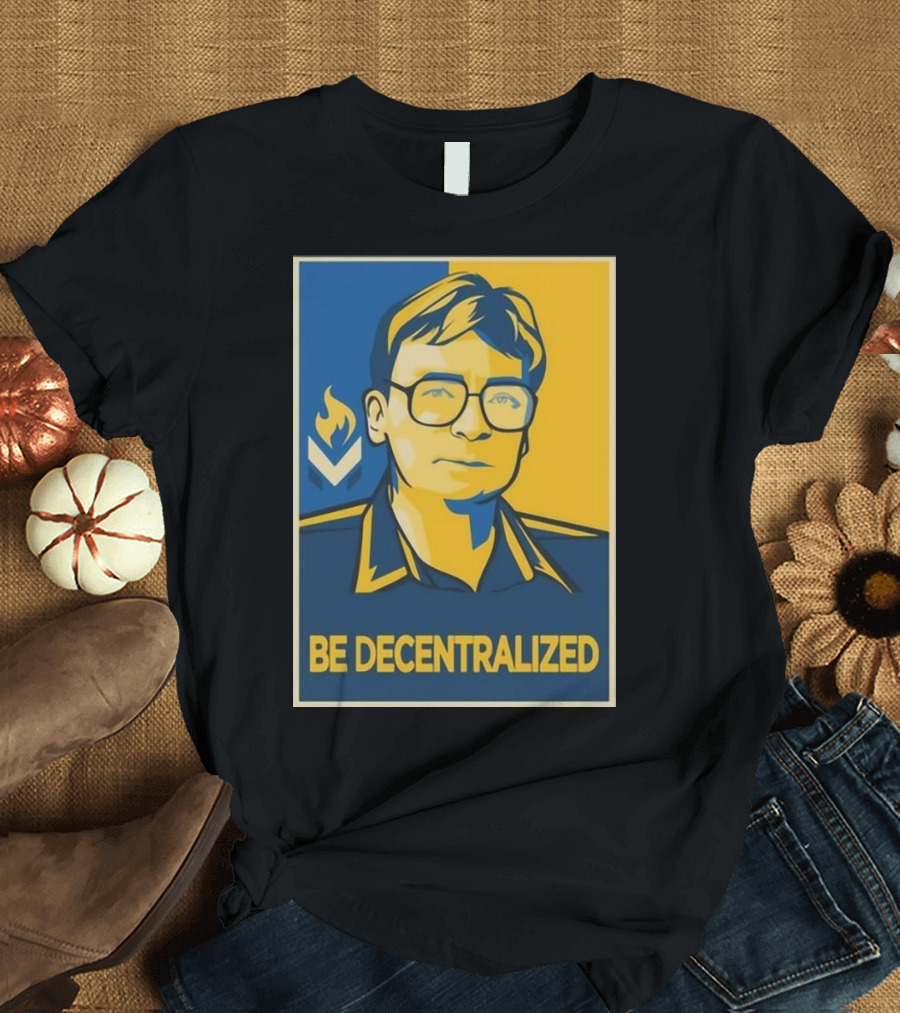 Be Decentralized Mises Hoppe Retro Paint Inspiration T-Shirt