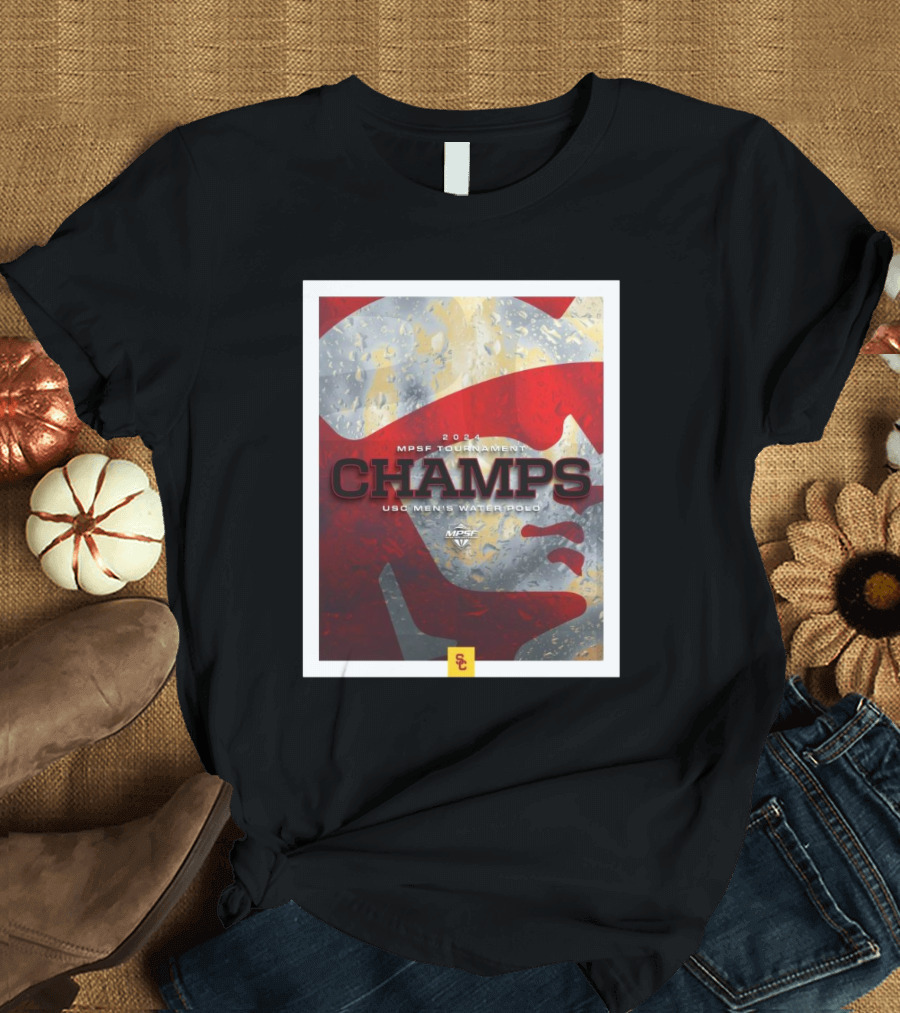 USC Trojans 2024 MPSF Tournament Champs USC Men's Water Polo T-Shirt
