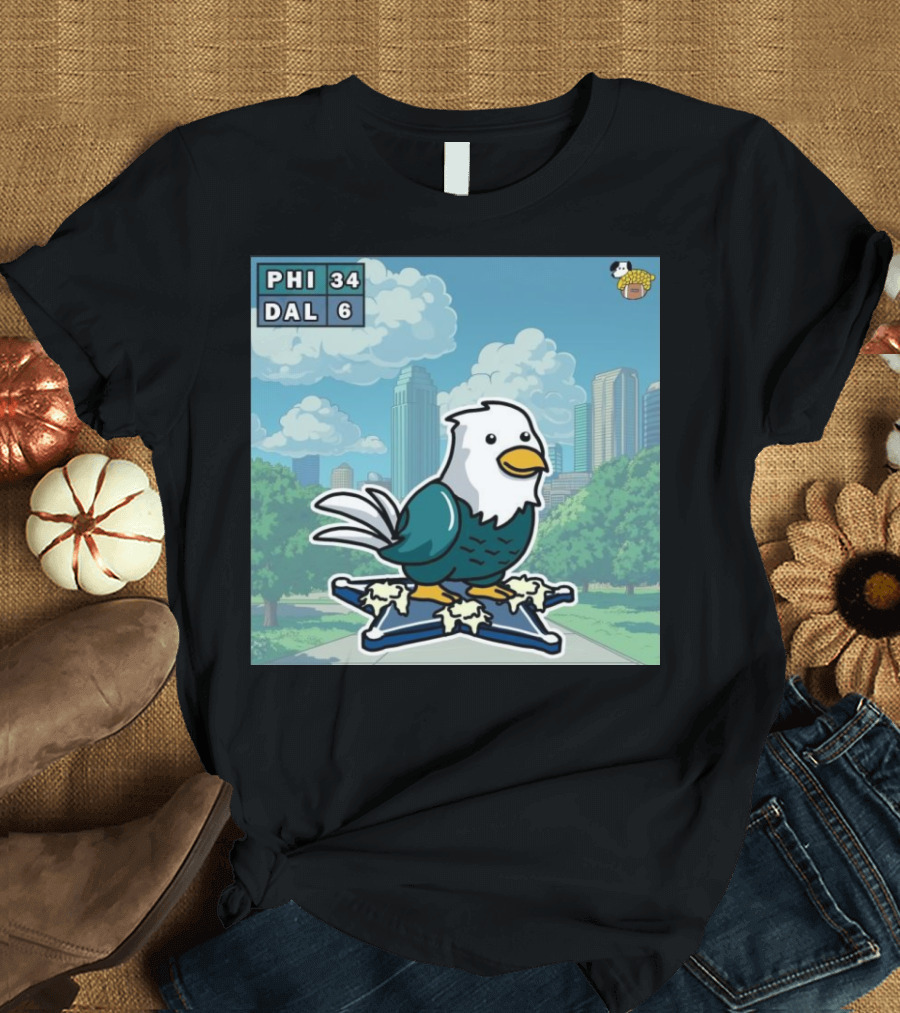 Philadelphia Eagles Defeat Dallas Cowboys 34-6 in Week 10 Showdown T-Shirt