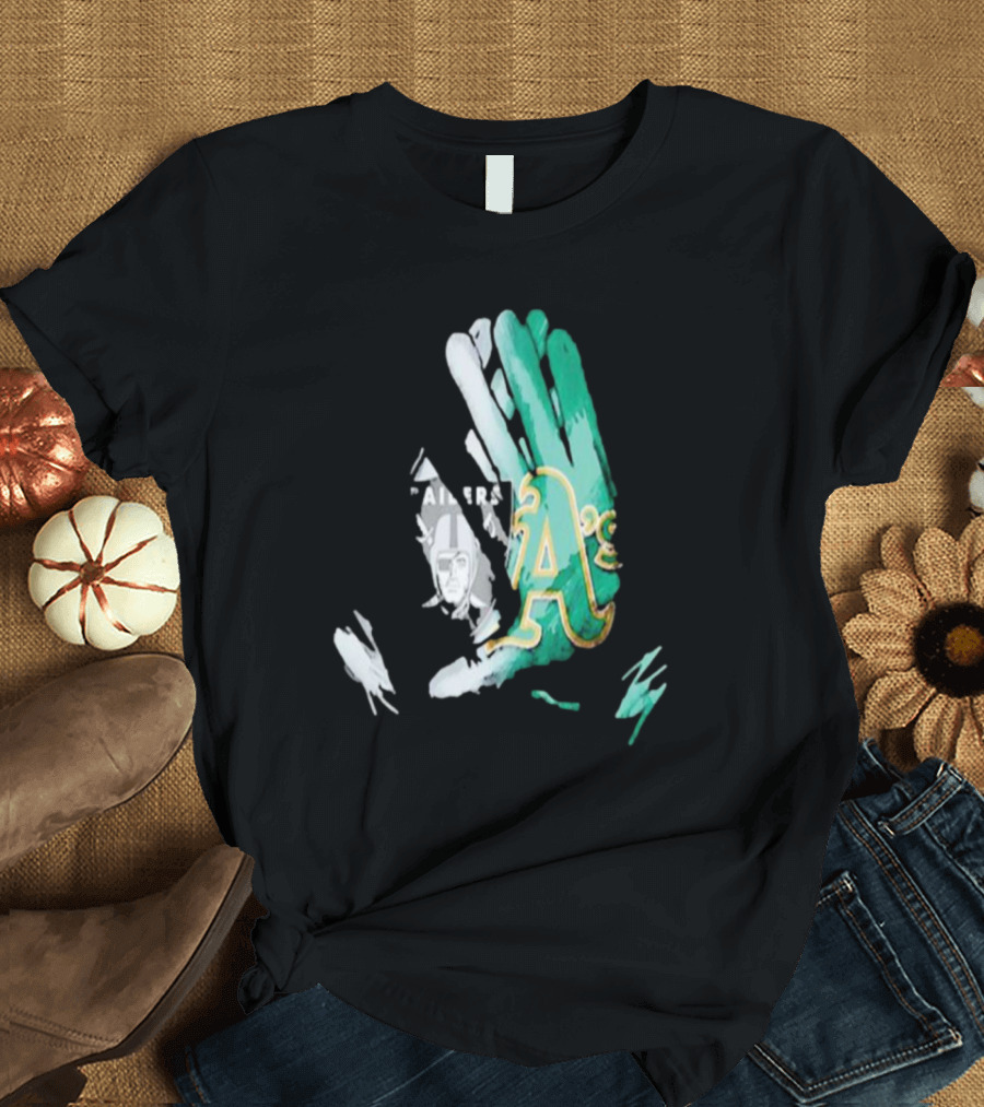 Las Vegas Raiders Oakland Athletics Gloves Diamond Painting T-Shirt