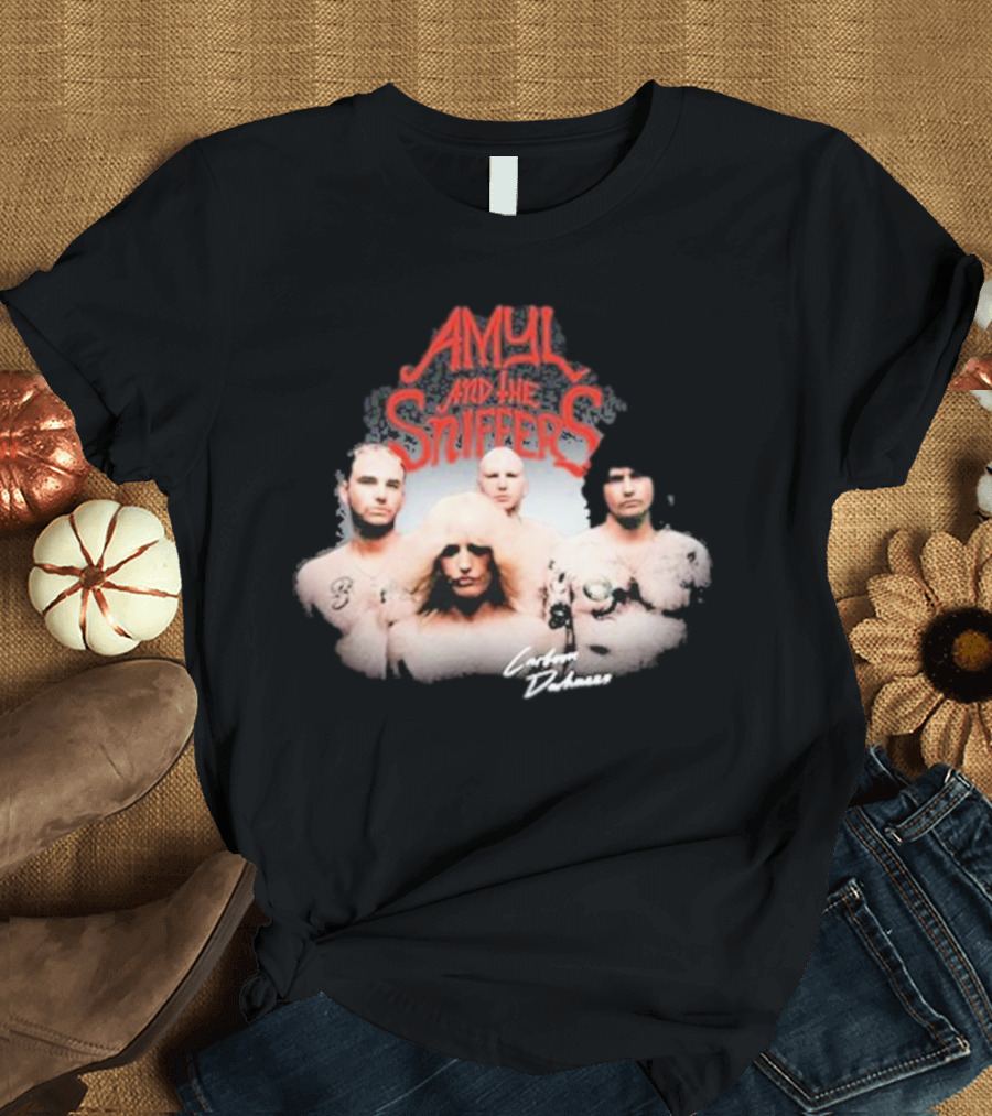 Amyl And The Sniffers Band Comfort To Me Logo Photo T-Shirt
