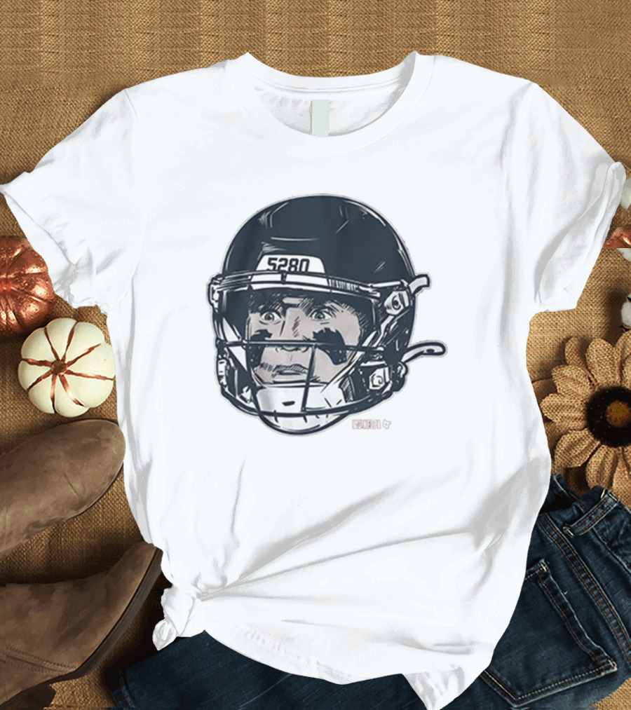 5280 Denver Broncos Crazy Eyes NFL Football Bo Nix Painting T-Shirt