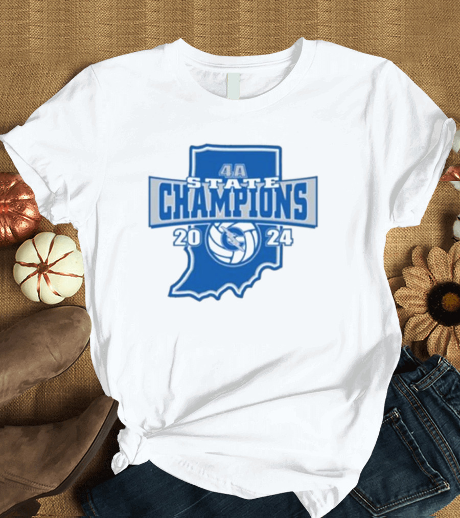 4A State Champions 2024 Indiana Volleyball T-Shirt