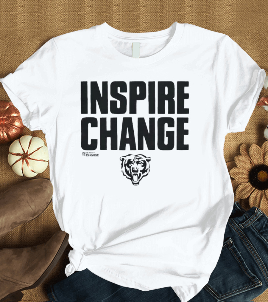 Chicago Bears NFL 2024 Inspire Change Logo Bear T-Shirt