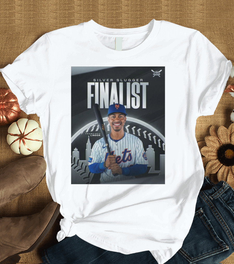 Francisco Lindor New York Mets Silver Slugger Finalist MLB T-Shirt