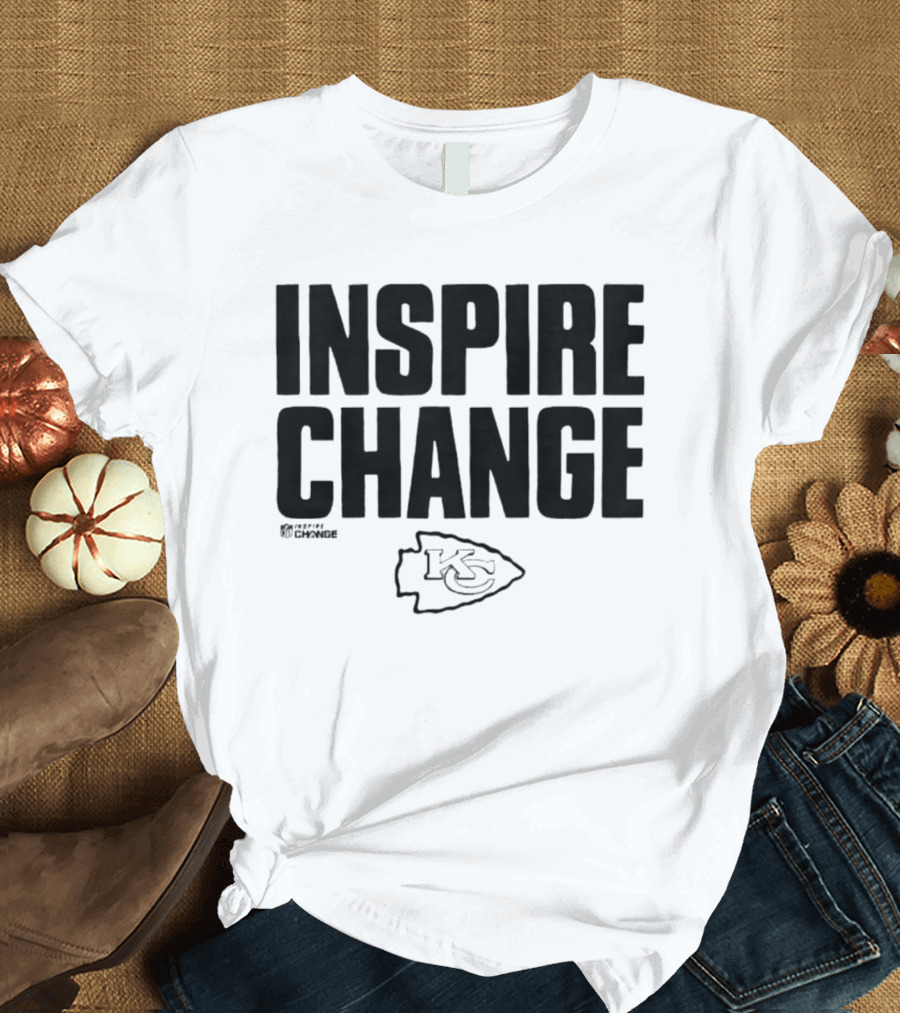 Kansas City Chiefs NFL Inspire Change 2024 KC Arrowhead Logo Initiative T-Shirt