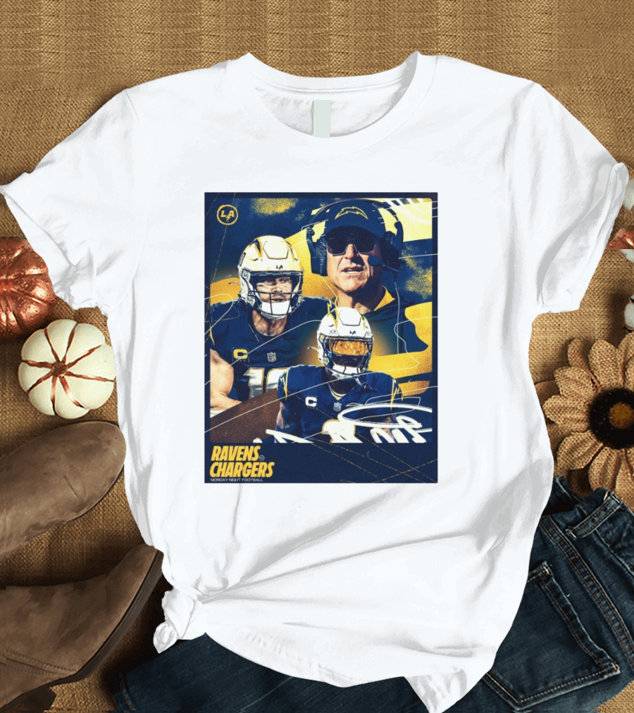 Baltimore Ravens Vs Los Angeles Chargers Monday Night Football Ravens Chargers T-Shirt