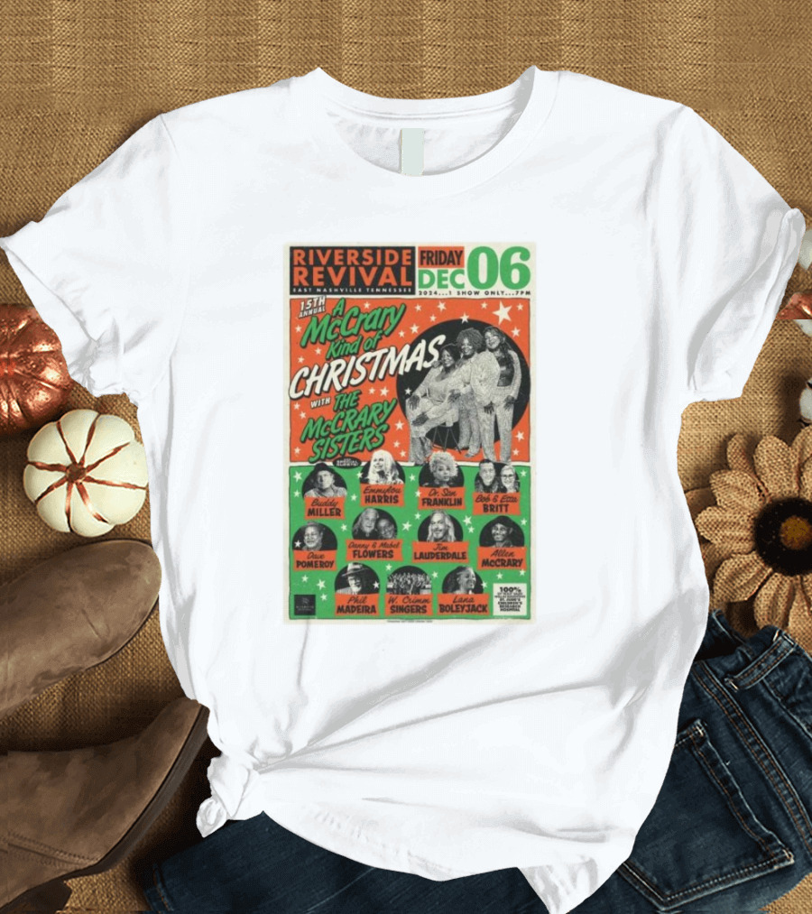 Riverside Revival A McCrary Kind of Christmas with The McCrary Sisters Nashville TN December 6 T-Shirt