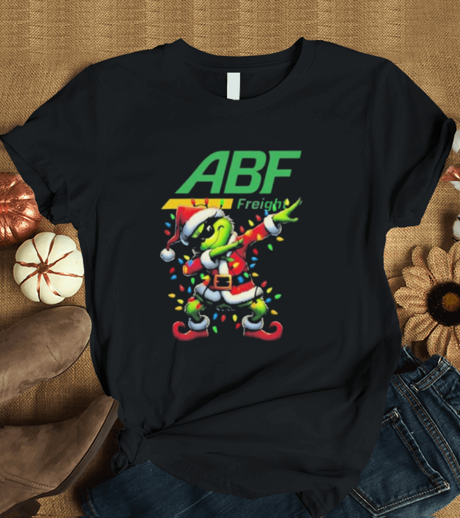 ABF Freight Santa Grinch Dabbing Merry Christmas T-Shirt