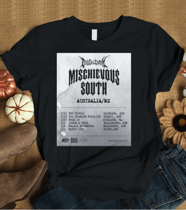 T-Shirt: Denzel Curry Mischievous South Australia NZ Tour 2025 Australia New Zealand Tour Dates T-Shirt Denzel Curry Mischievous South Australia NZ Tour 2025 Australia New Zealand Tour Dates T-Shirt