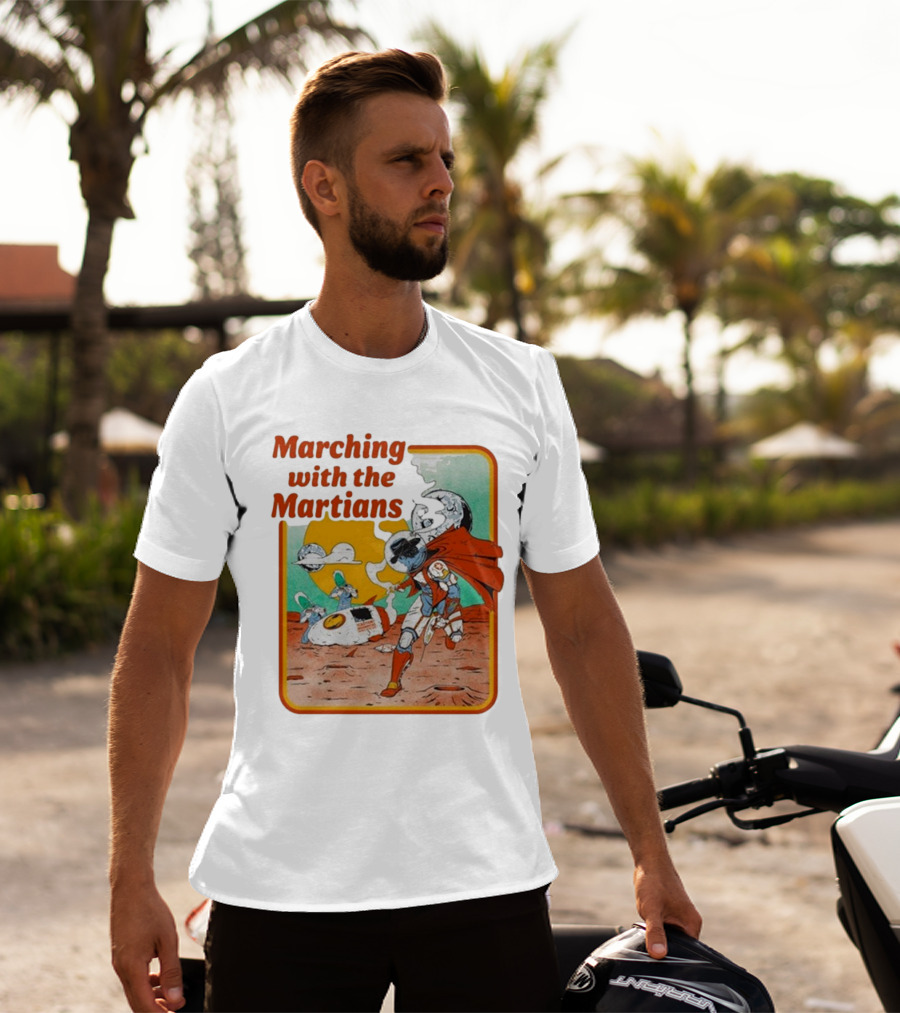 Marching With The Martians Dexter And The Moonrocks Retro Sci-Fi Adventure T-Shirt