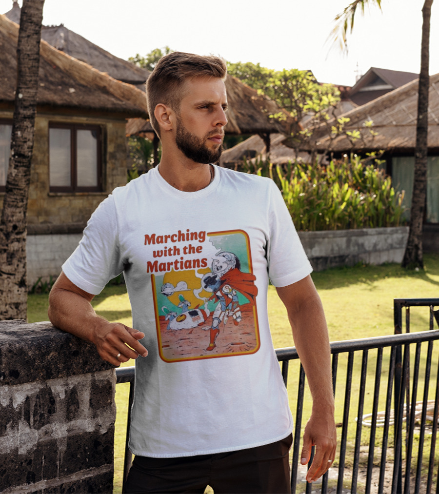Marching With The Martians Dexter And The Moonrocks Retro Sci-Fi Adventure T-Shirt