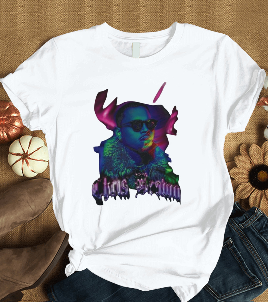 Chris Brown Psychedelic Northern Lights T-Shirt