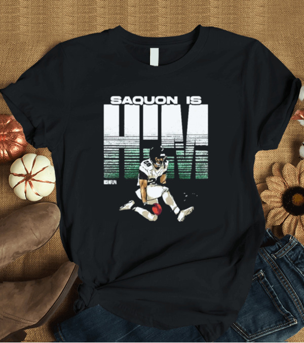 T-Shirt: Saquon Is HIM NFLPA Signature Football T-Shirt Saquon Is HIM NFLPA Signature Football T-Shirt