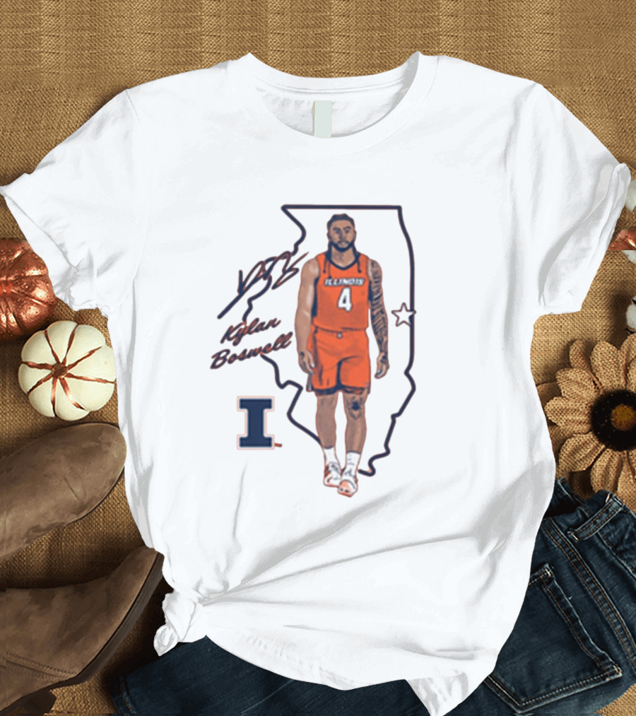 Kylan Boswell Illinois Fighting Illini Signature Collection T-Shirt