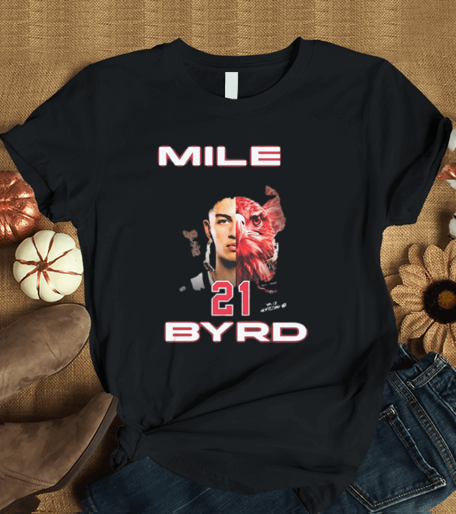 Mile Byrd #21 San Diego State Aztecs Sons Of Montezuma Eagle Face T-Shirt
