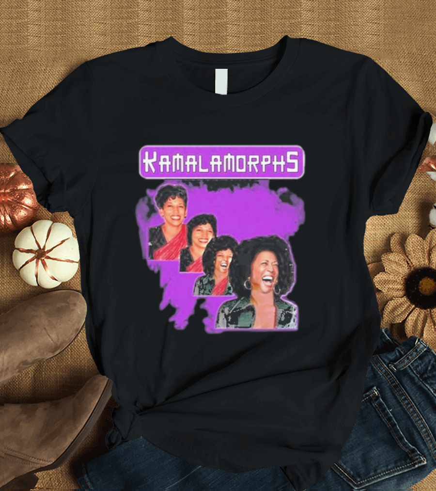 Kamala Harris Kamalamorphs Evolution Laughter Transformation T-Shirt