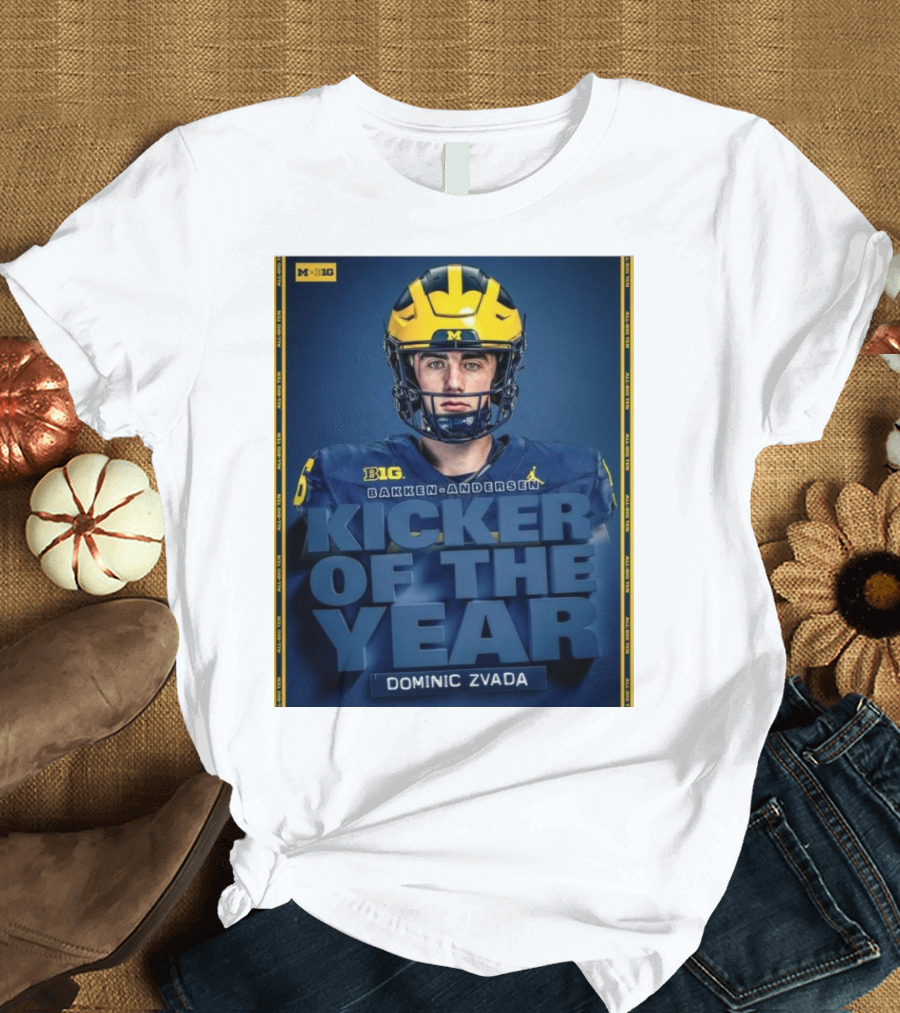 Michigan Wolverines Big Bakken-Andersen Kicker of the Year Dominic Zvada T-Shirt