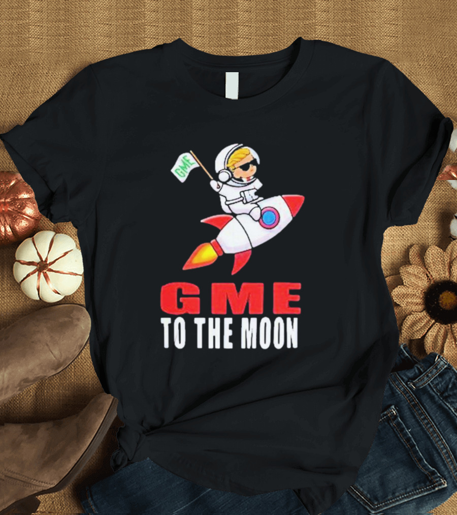 GME WallStreetBets To the Moon Astronaut Rocket T-Shirt
