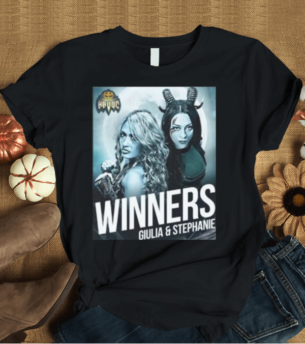 T-Shirt: Winners Giulia and Stephanie WWE NXT Halloween Havoc 2024 Vintage T-Shirt Winners Giulia and Stephanie WWE NXT Halloween Havoc 2024 Vintage T-Shirt