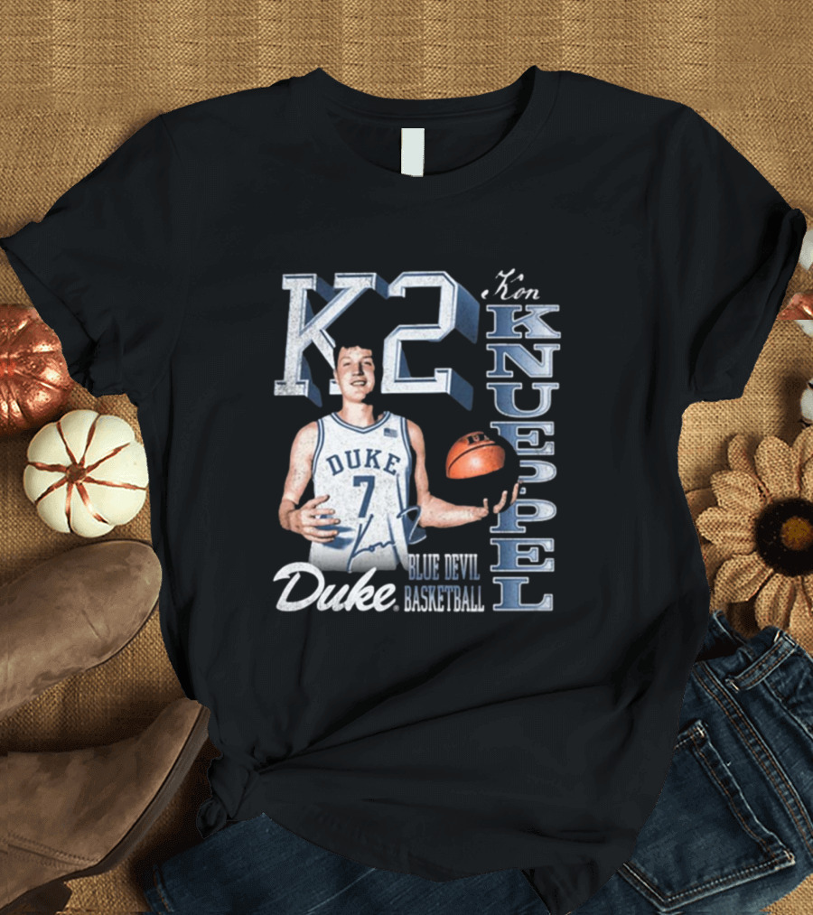 Kon Knueppel K2 Duke Blue Devils Basketball 90s Signature T-Shirt