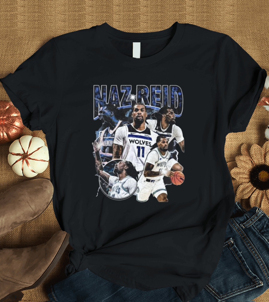 Naz Reid Minnesota Timberwolves NBA Player Collage T-Shirt