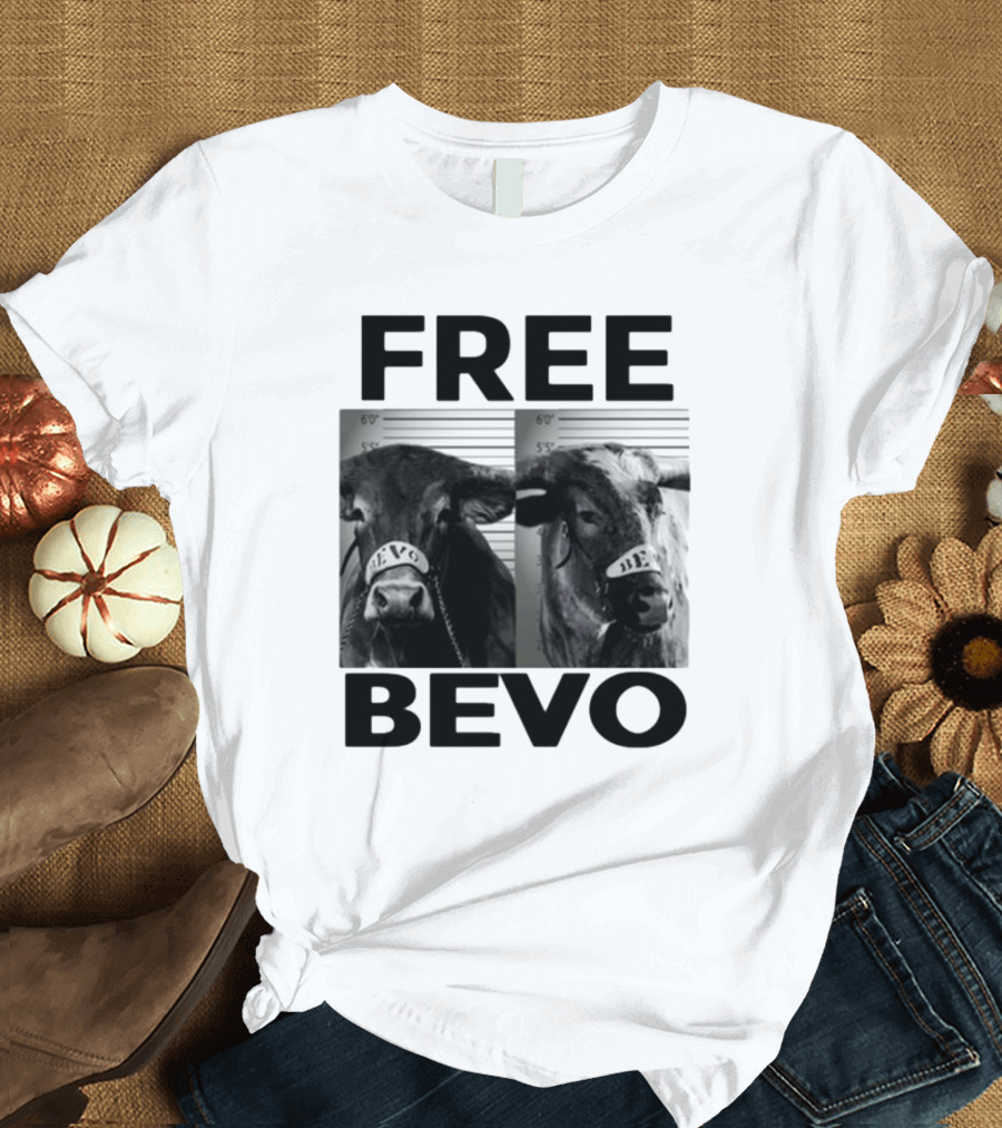 Free Bevo Mugshot Cow with Kyle Umlang T-Shirt