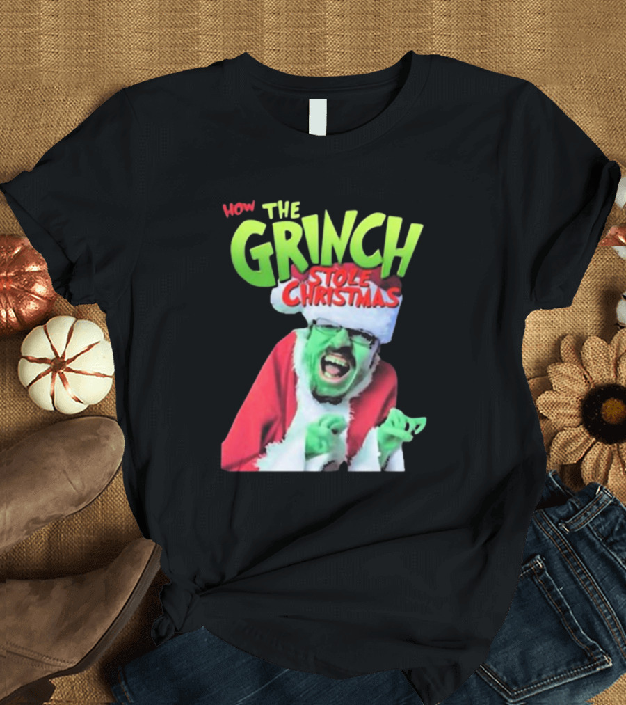 Ricky Berwick How The Grinch Stole Christmas Green Face Santa Costume T-Shirt