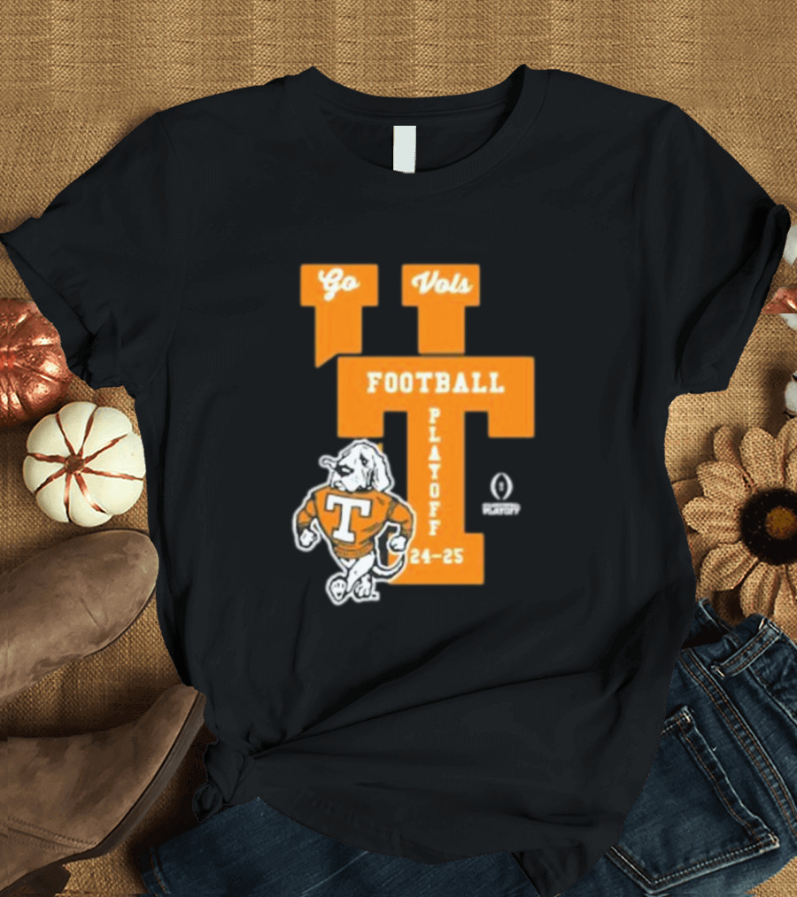 Tennessee Vols Football Playoff 24-25 Go Vols Interlock Strutting Smokey T-Shirt