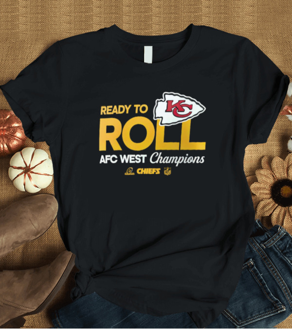 T-Shirt: Kansas City Chiefs Ready to Roll AFC West Champions 2024 Black Edition T-Shirt Kansas City Chiefs Ready to Roll AFC West Champions 2024 Black Edition T-Shirt
