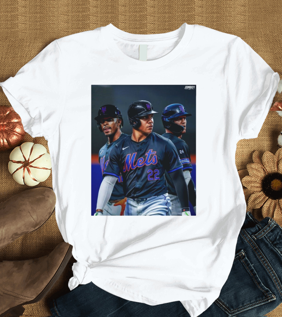 Juan Soto Joins New York Mets MLB Team Players in Action T-Shirt