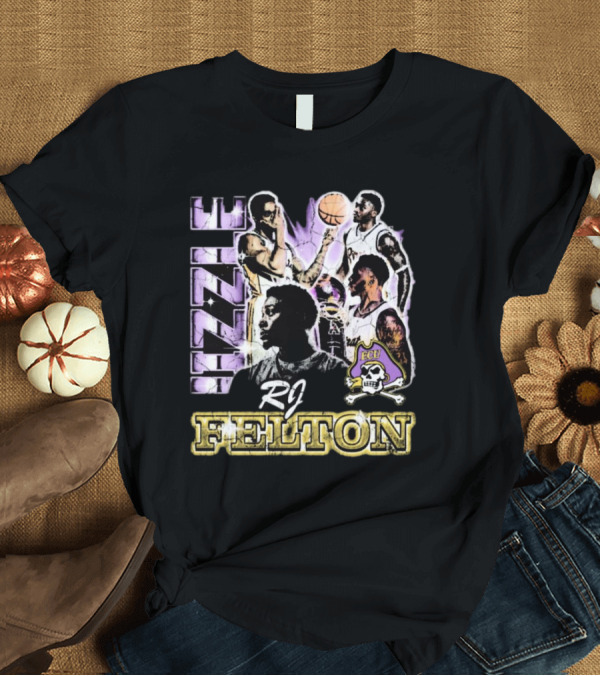 T-Shirt: RJ Felton Jizzle ECU Basketball 90s Style with Pirates T-Shirt RJ Felton Jizzle ECU Basketball 90s Style with Pirates T-Shirt