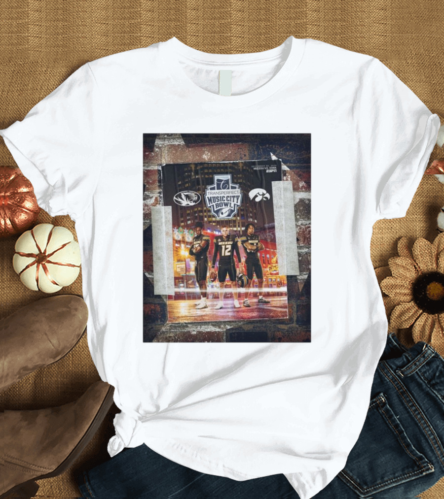 Missouri Tigers Vs Iowa Hawkeyes Transperfect Music City Bowl December 30 2024 Nashville Football Showdown T-Shirt
