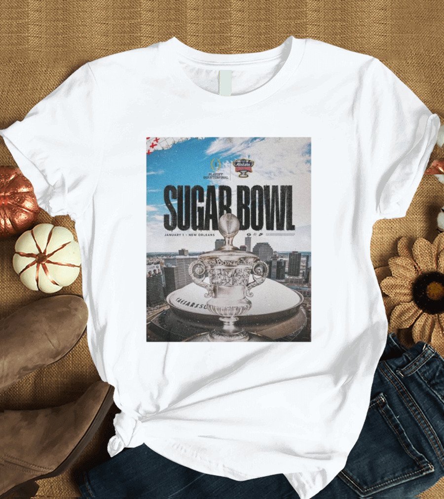 Georgia Bulldogs Playoff Quarterfinal 2024 Allstate Sugar Bowl January 1 New Orleans T-Shirt