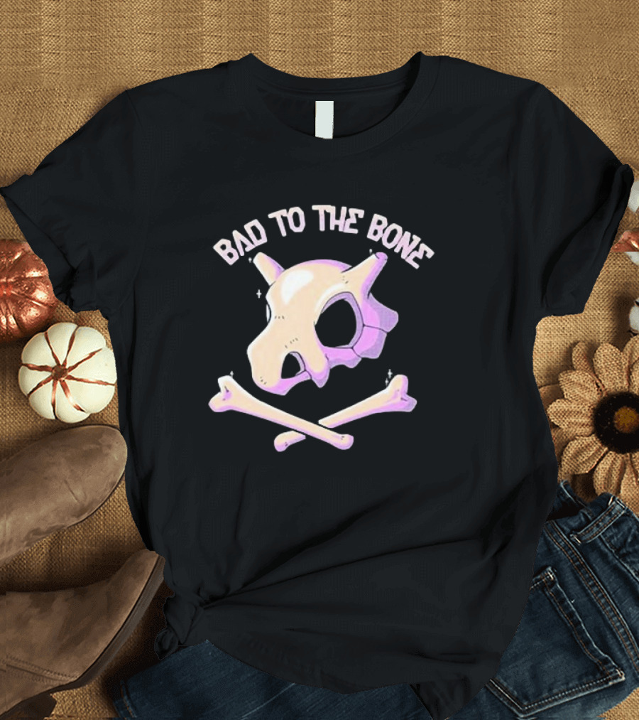 Chad Thegroovylion Bad To The Bone Cubone Skull And Crossbones T-Shirt
