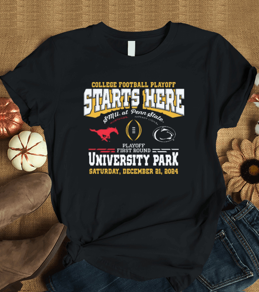 College Football Playoff First Round SMU at Penn State University Park Saturday December 21 T-Shirt