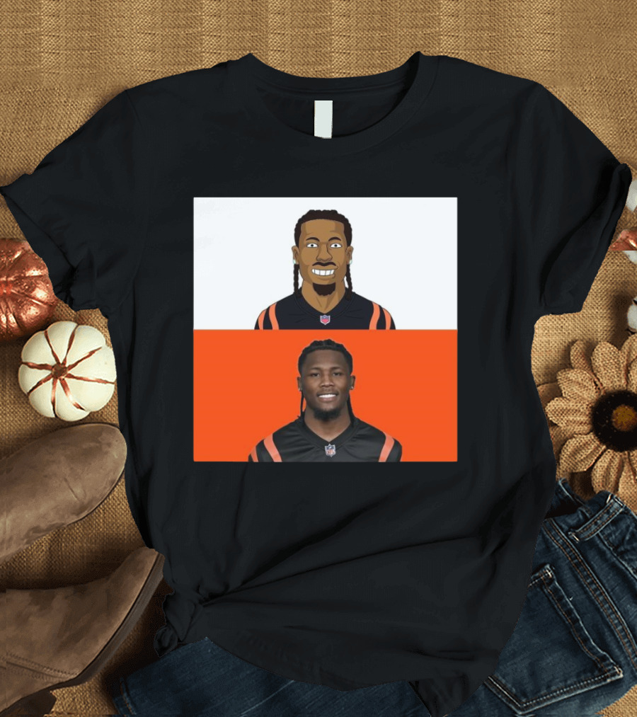 Tee Higgins Cincinnati Bengals The Simpsons NFL Crossover T-Shirt