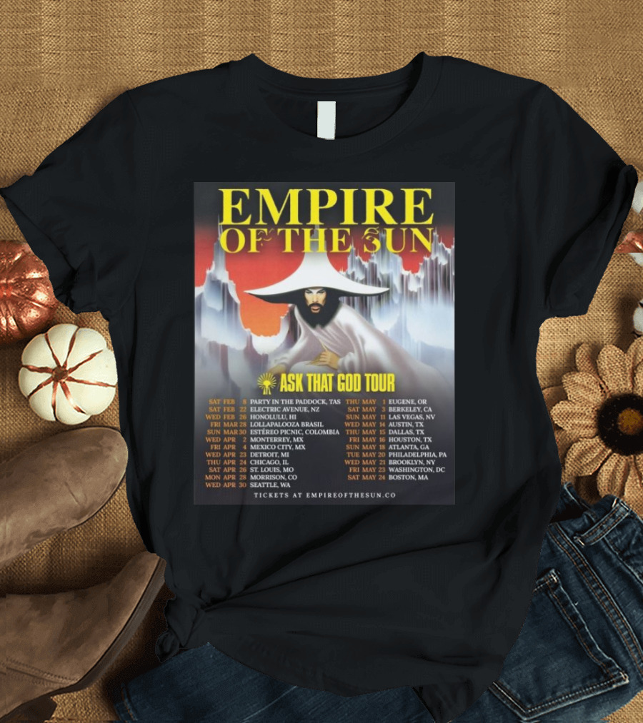 Empire of the Sun Ask That God Tour 2025 Dates and Locations T-Shirt