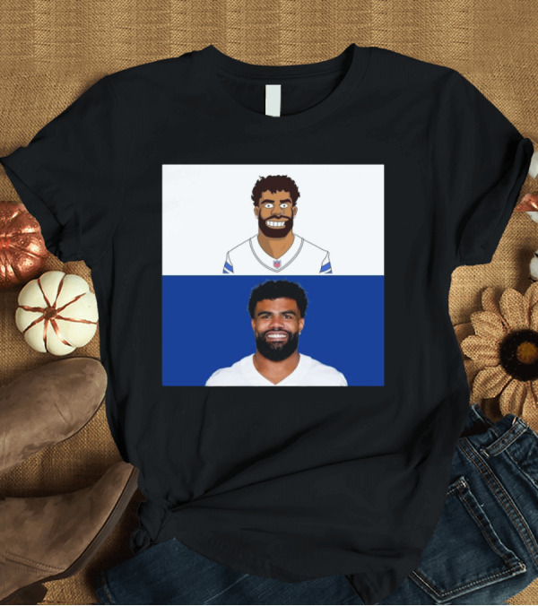 T-Shirt: Ezekiel Elliott Dallas Cowboys Meets The Simpsons Crossover NFL T-Shirt Ezekiel Elliott Dallas Cowboys Meets The Simpsons Crossover NFL T-Shirt